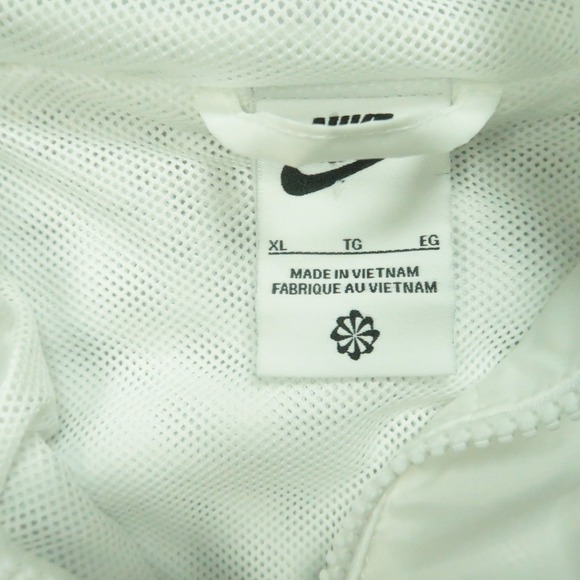 Nike Jacket Men XL Smoke Grey White Windrunner Windbreaker Sportswear Hooded - Picture 3 of 10